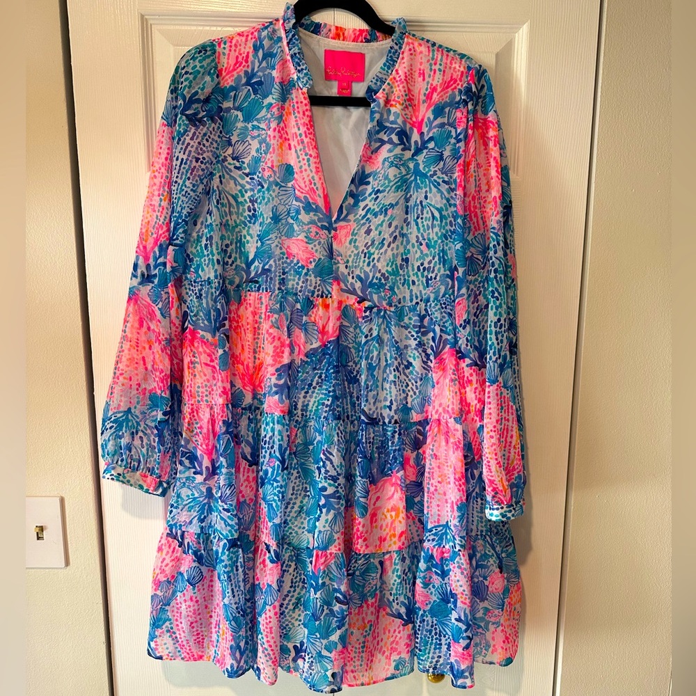 Lilly Pulitzer Glitter Tier Dress 🪸💕
